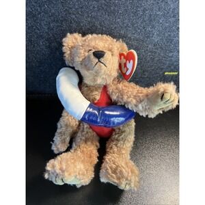 Ty Beanie Babies‎ Allura Bear Swim Ring Retired Plush Toy 1993 Attic Treasures